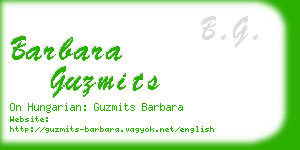 barbara guzmits business card